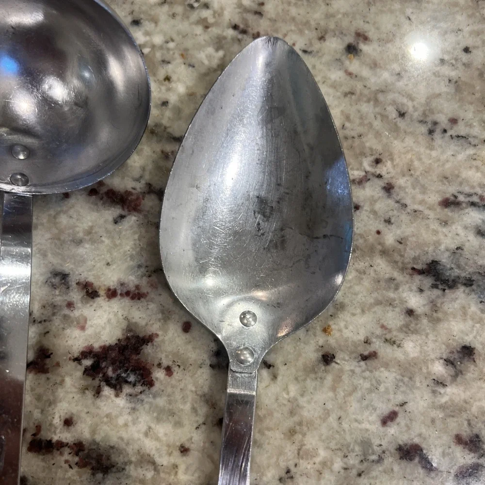 Vintage ANDROCK‎ Hearts Kitchen Utensils Spoon, Ladle, Meat Fork Cottagecore